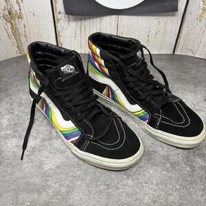 Vans Sk8-Hi Rainbow Stripe High Top Sneakers